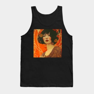 Art Deco Style Woman Tank Top